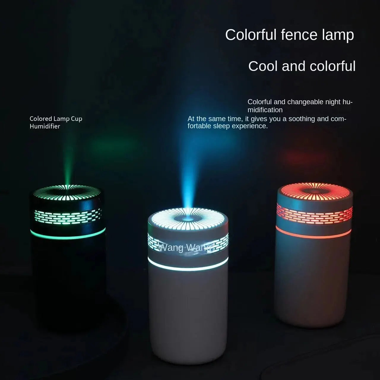 Car Humidifier Mini Seven-Color Aroma Humidifier Car Air Purifier Small Atomizer Household Bedroom Water Supply Zpaxo