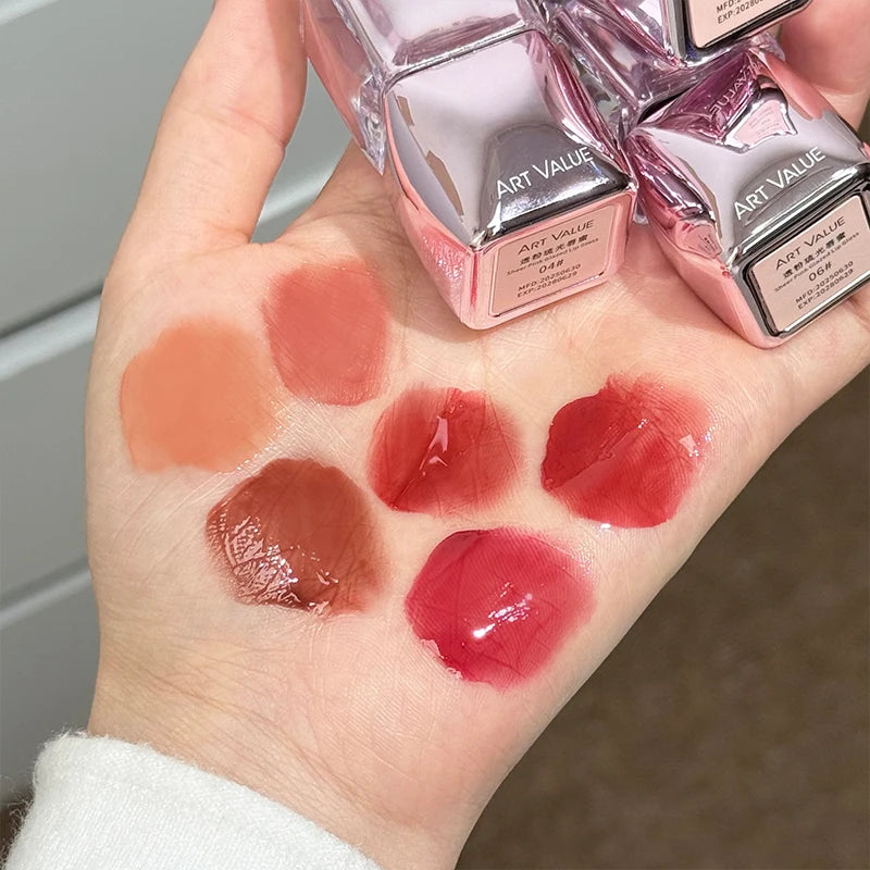 Transparent Powder Gloss Lip Mirror Moisturizing Long-lasting