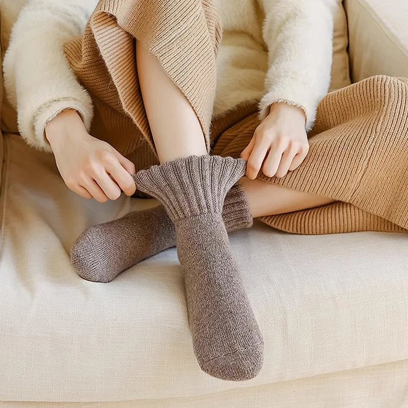 Cozy Snow Socks Women Fuzzy Thickened Warm Sleeping Stockings Winter Zpaxo