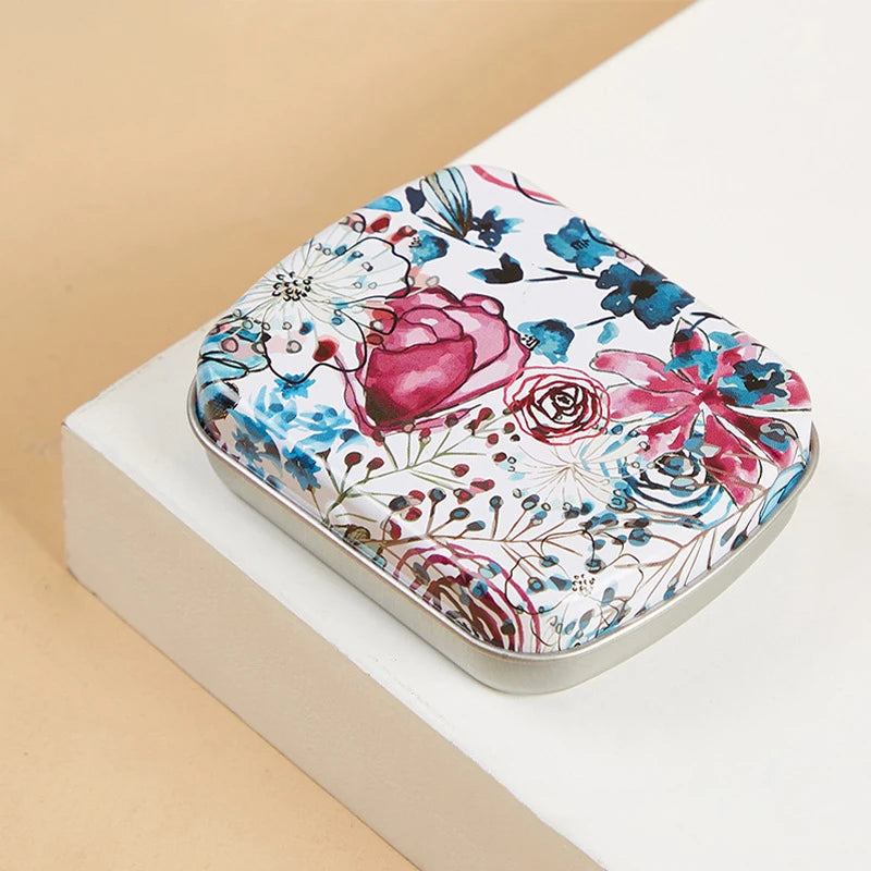 Mini Rectangular Metal Hinged Tin Box – Small Storage Container