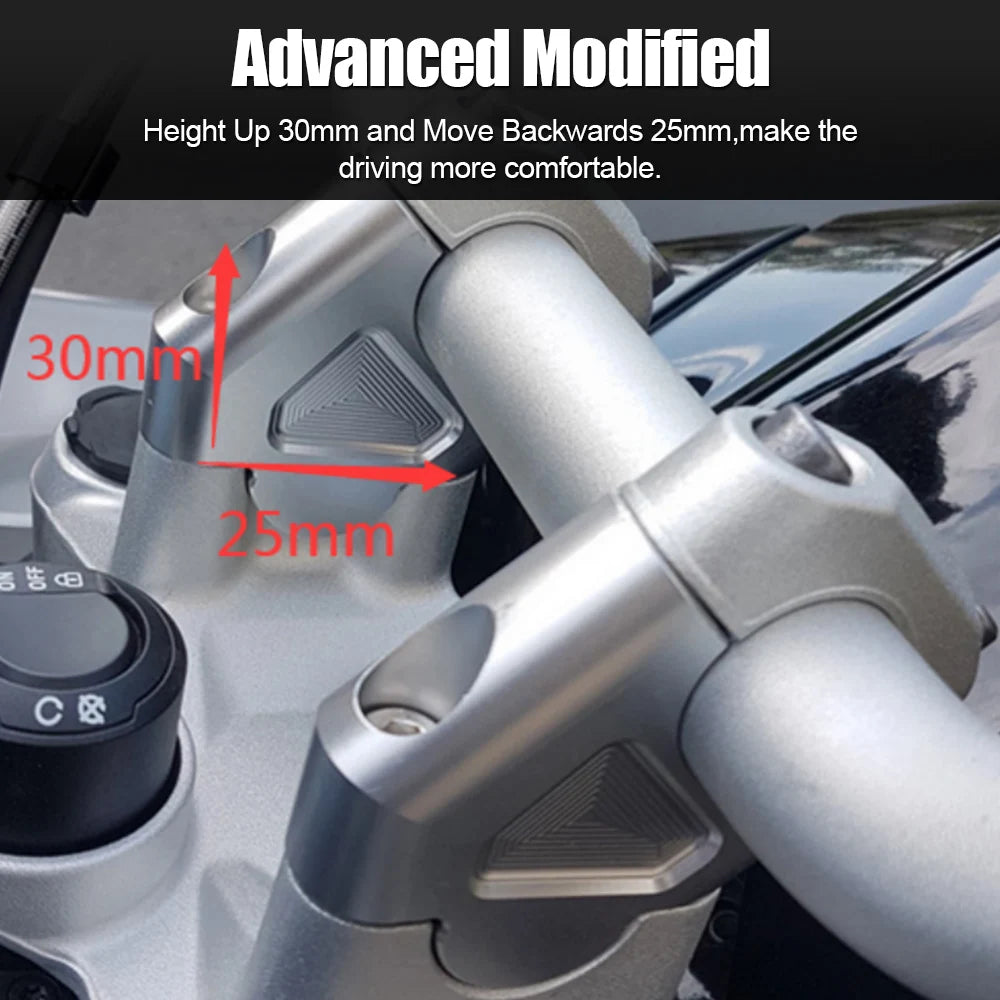 Motorcycle Accessories CNC Handlebar Riser Lift Lifter For BMW GS 1200 1250 R1200GS R1250GS Adventure R1250RS S1000XR R1200R Zpaxo