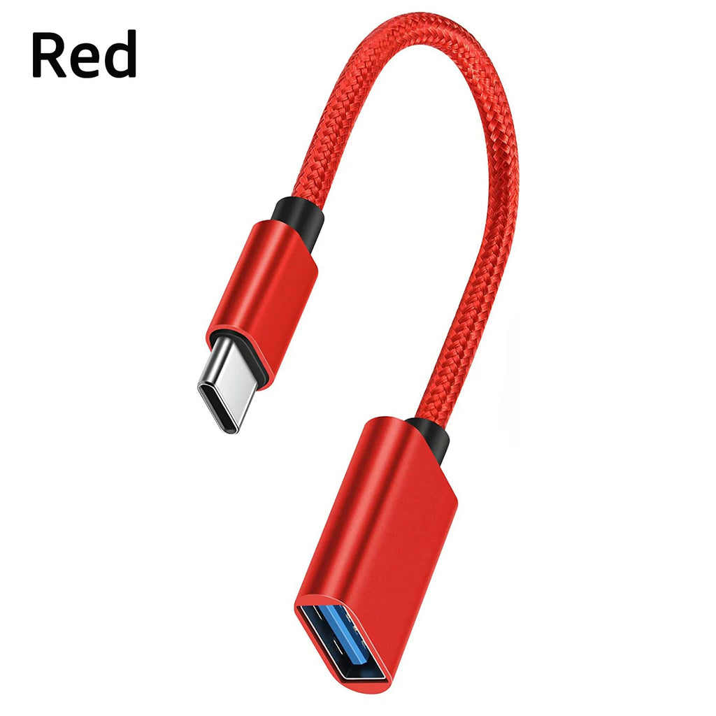 Type-c USB 3 0 OTG Adapter Cable Samsung S20 S10+ Xiaomi Mi 11 Zpaxo Red