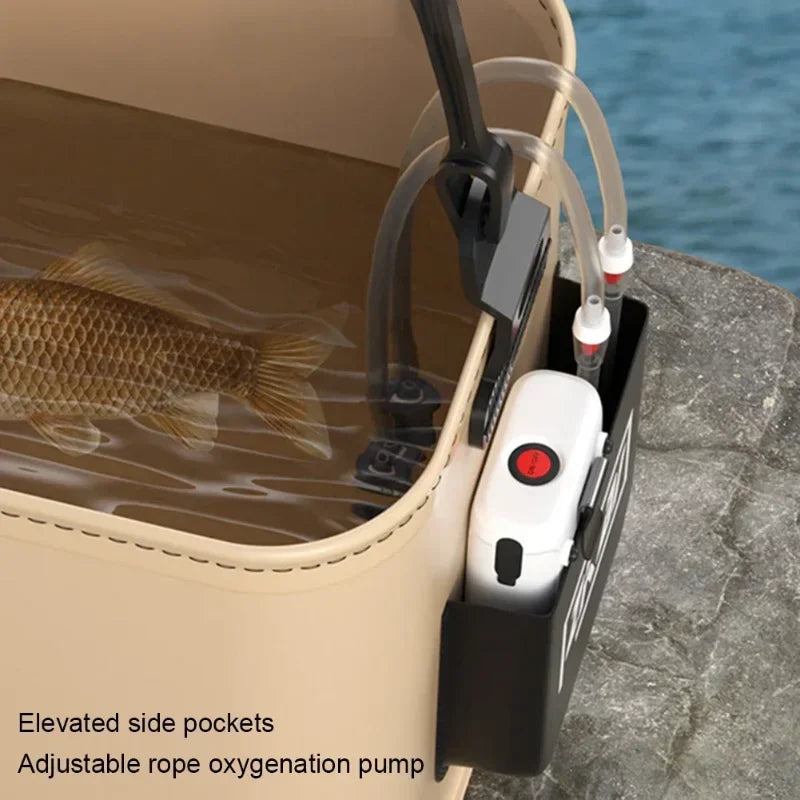 Foldable Fishing Bucket 13L/8L – Waterproof EVA Camping Pail Foldable Fishing Bucket Zpaxo
