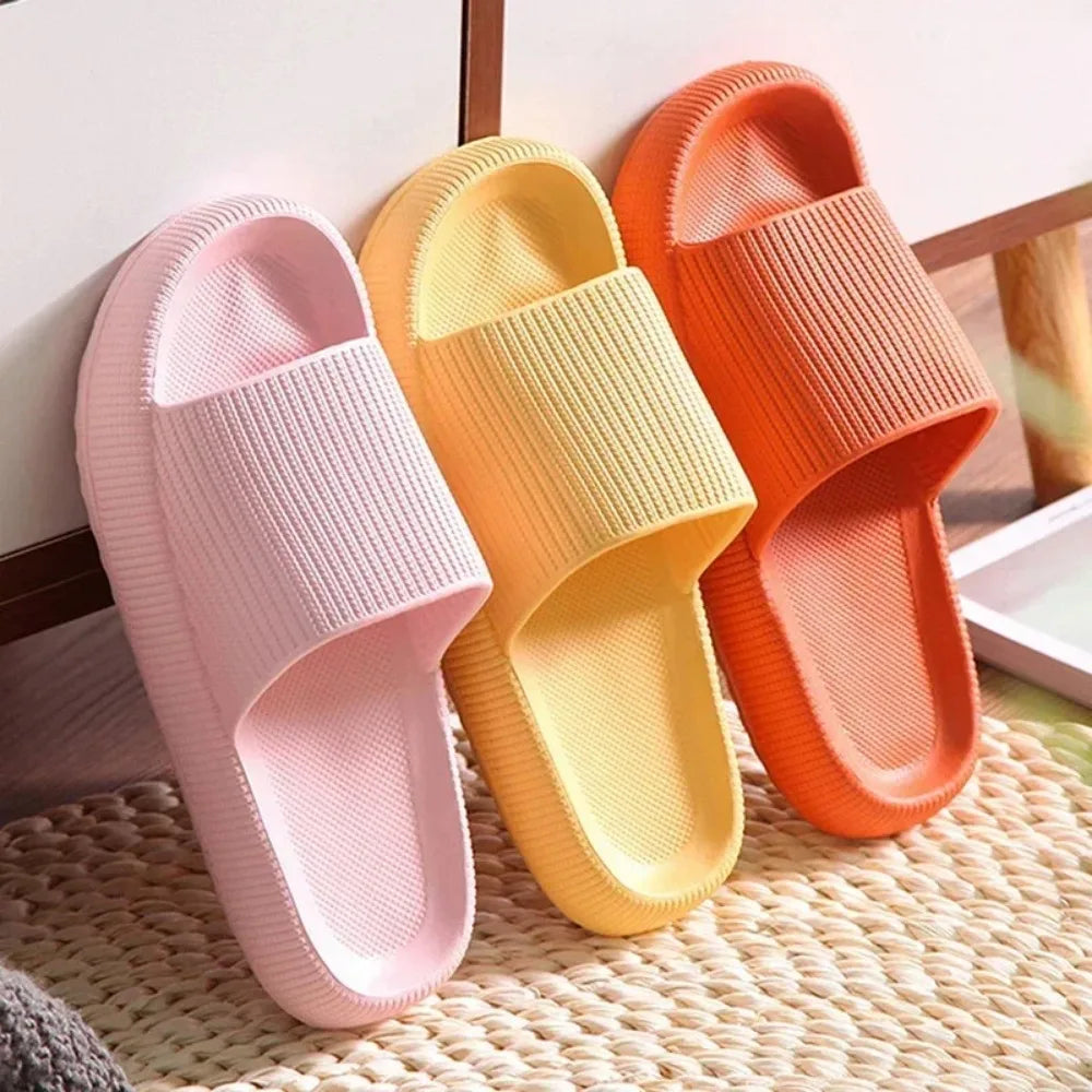 Women Thick Slippers Indoor Home Eva Soft Sole Pillow Slides Sandals