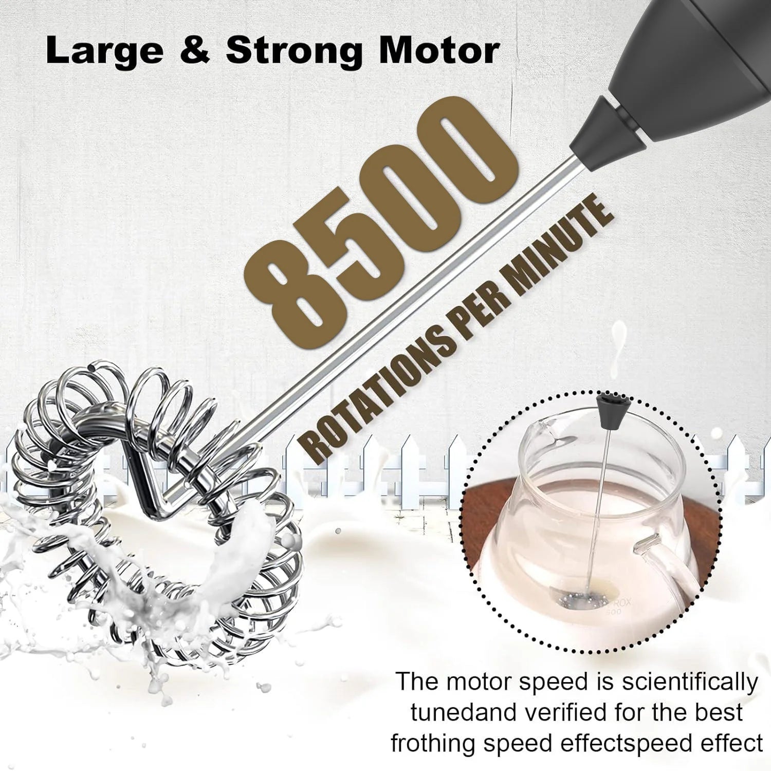 3 Speeds USB Rechargeable Mini Milk Frother Electric Coffee Foam Maker Handheld Egg Beater Mixer Blender Zpaxo