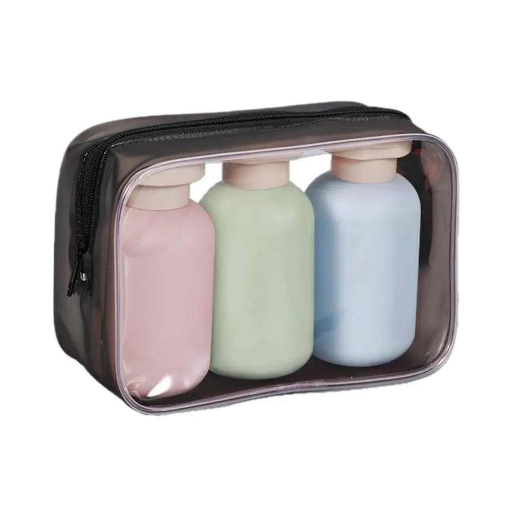 3-Pack Refillable Travel Bottles – Leak-Proof Squeeze Containers Travel Bottles Set Zpaxo A
