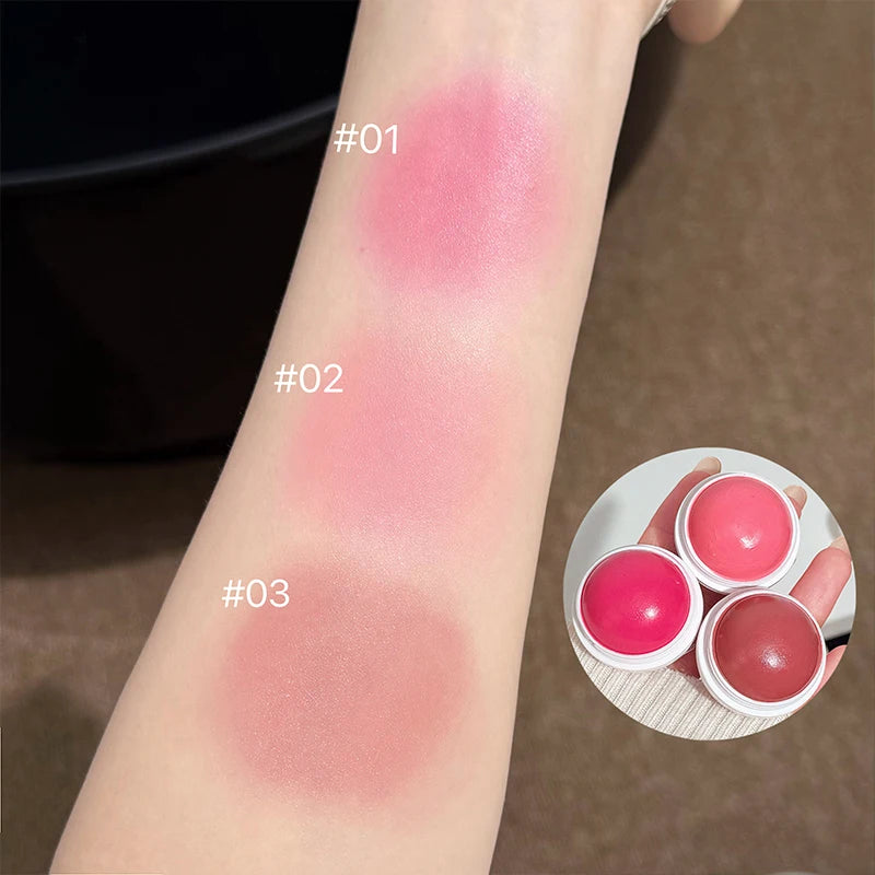 Spherical Powder Blusher Cream Easy Apply Matt Lasting Natural Makeup