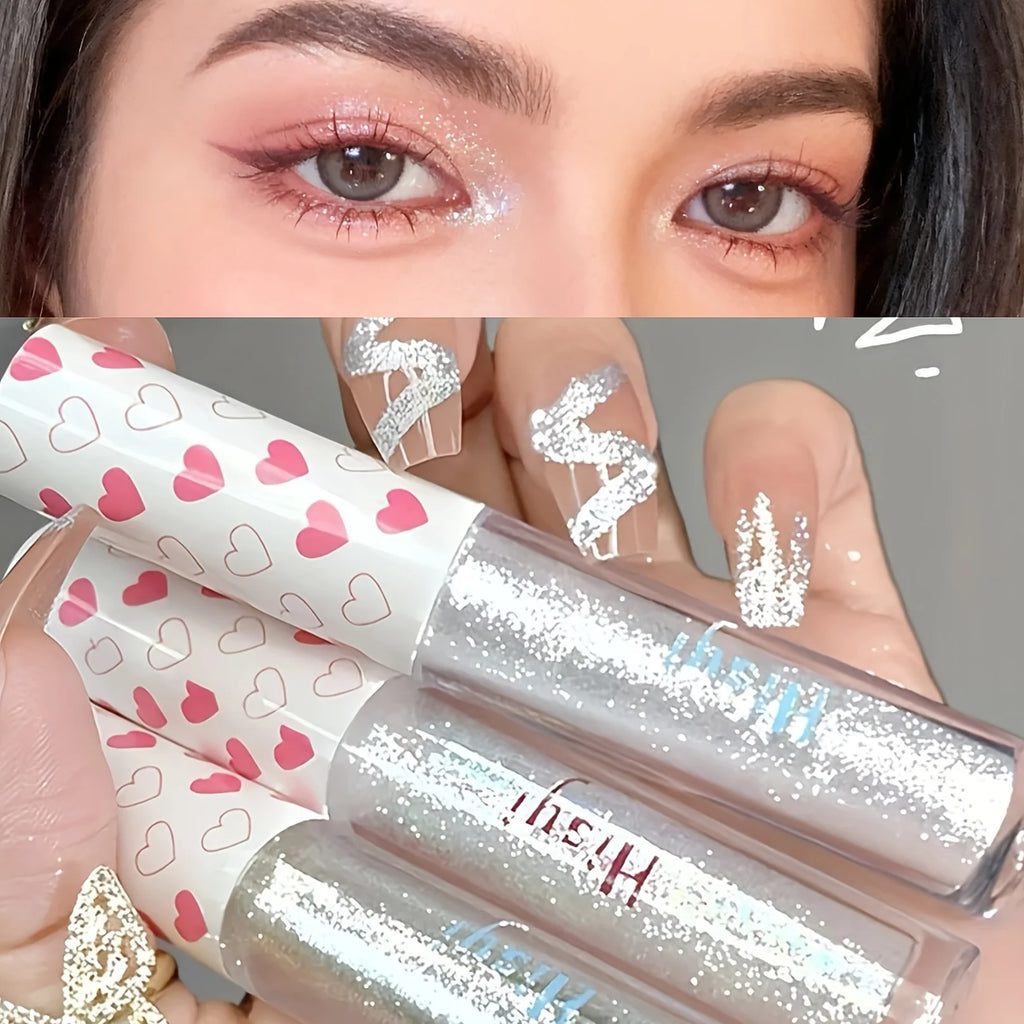 Six-color Diamond Flowing Liquid Eyeshadow High-gloss Lying Silkworm Zpaxo