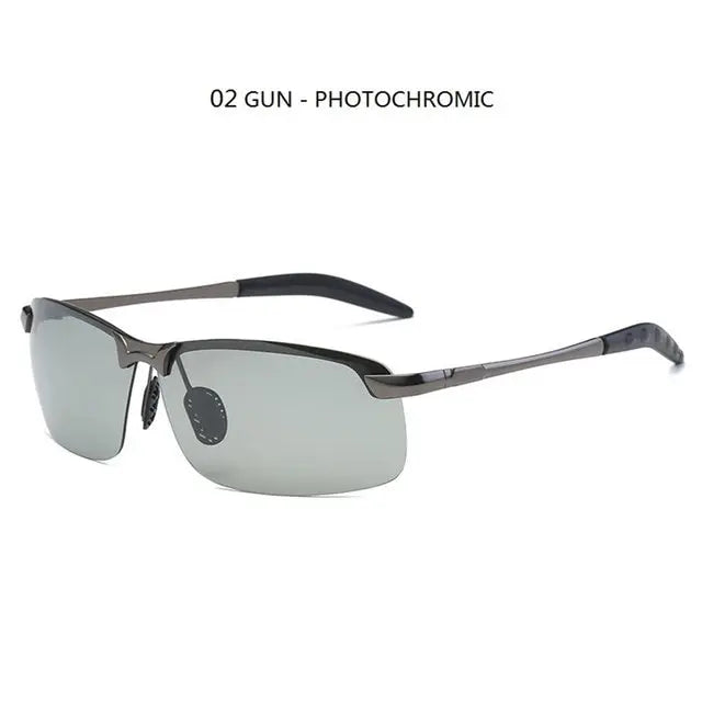 Photochromic Sunglasses Men Polarized Driving Chameleon Glasses Male Zpaxo GUN CHAMELEON