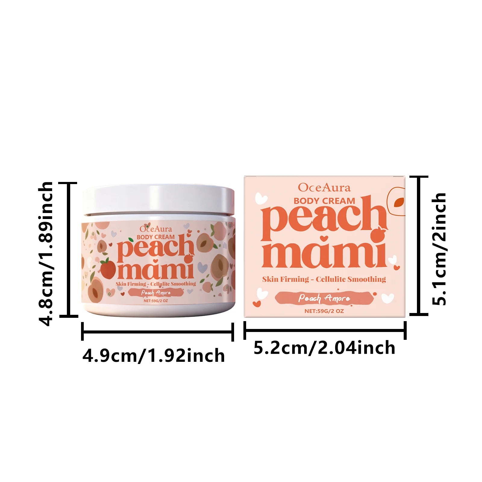 Peach Firming Body Cream Moisturizing Tightening Lifting Smoothing Skin Daily Use for Elastic Nourished & Protected Skin Zpaxo