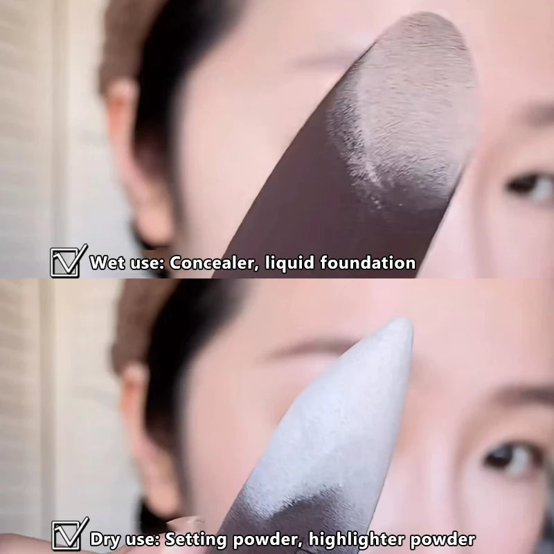 Detail Makeup Puff Wet and Dry Use Sponge for Makeup Liquid Foundation Cream Cosmetic Applicator Tools Shaped Contour Concealer Zpaxo