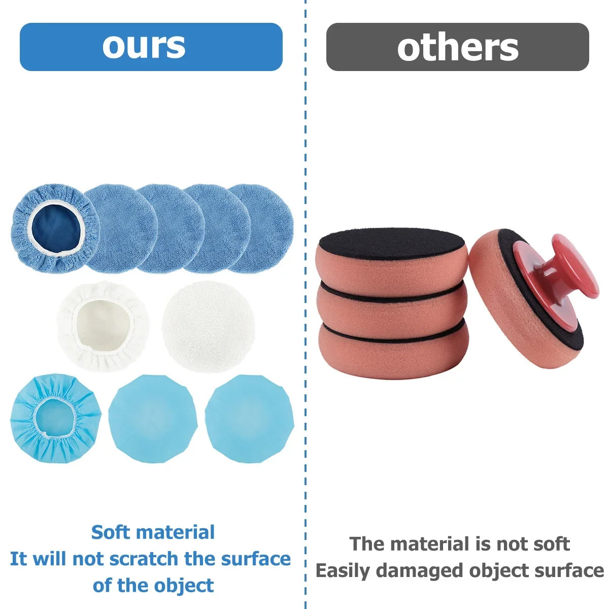 10PCS Polishing Pads Elastic Adjustable Anti-slip Polishing Bonnet Car Wax Cover Kit Buffer Buffing Pad Detail Clean Accessories Zpaxo