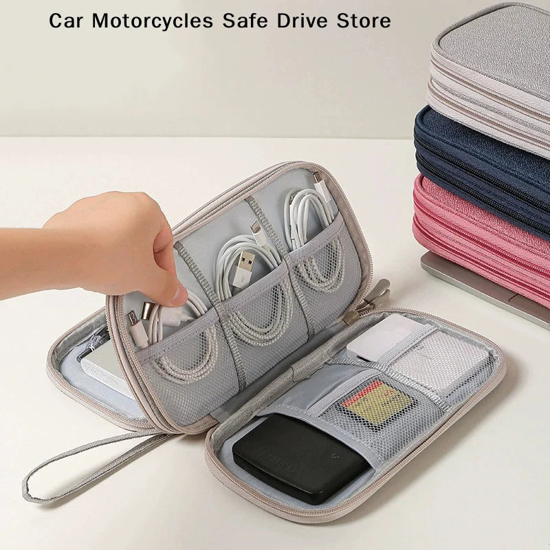CMMultifunctional Digital Bag Data Cable Headphones Hard Drive Power