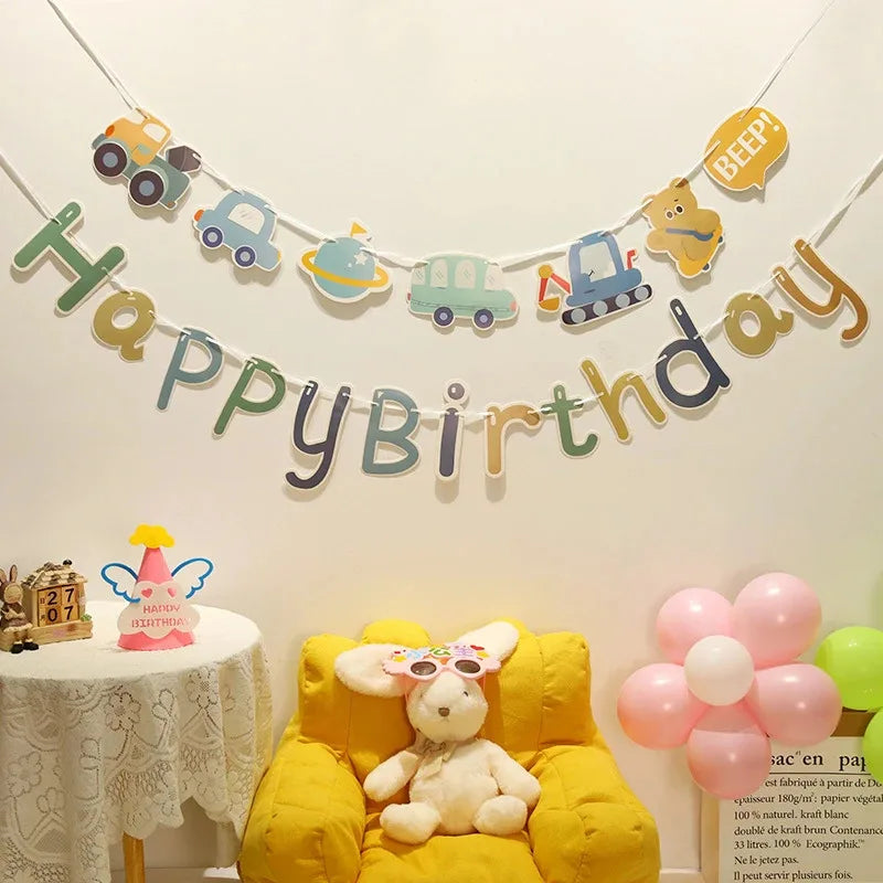Colourful Banners Happy Birthday Letter Hanging Festive Decorations