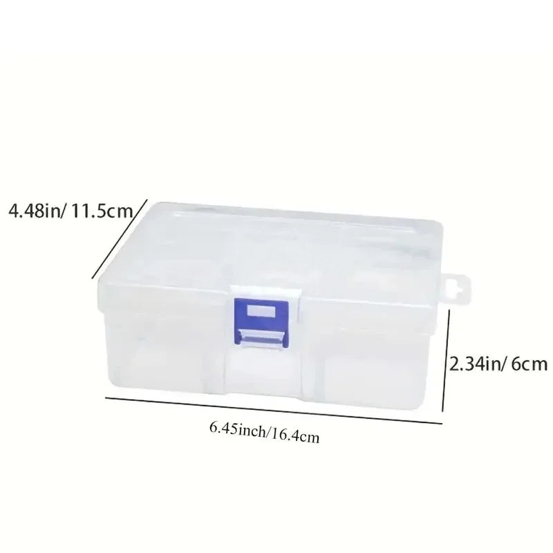Transparent Plastic Storage Box Multi-use Organizer Jewelry Hardware