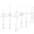 Elegant Acrylic Ice Christmas Tree Hangers Safe Kids Pet Holiday