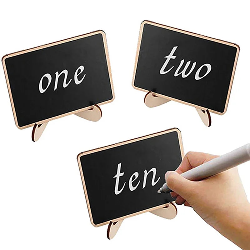 20PCS Mini Chalkboard Signs With Easel Wedding, Birthday Parties, Message Board Signs And Event Decor Wooden Place Cards Zpaxo