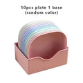 Macaron Snack Plates 10 Simple Straw Bone Spittoon Dishes Cake Fruit