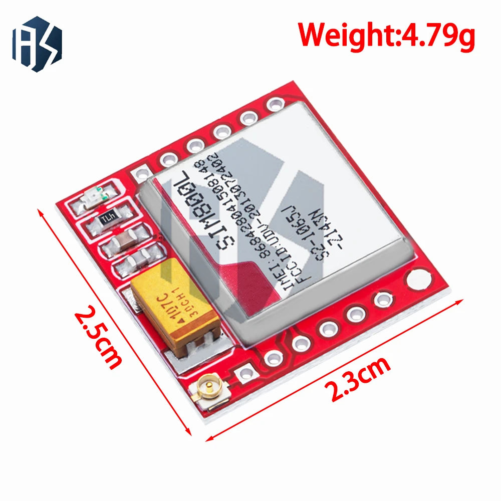 1PCS Smallest SIM800L GPRS GSM Module MicroSIM Card Core BOard Quad-band TTL Serial Port Zpaxo