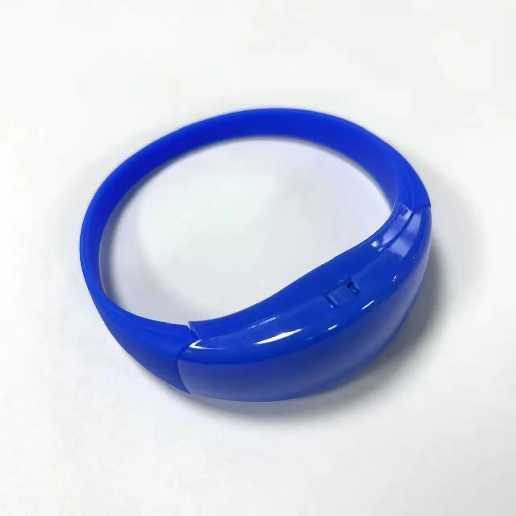 LED Light Up Bracelets Flashing Music Sound Activated Silicone