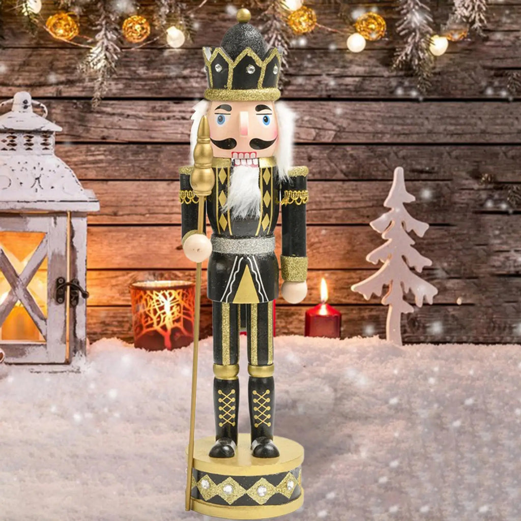 Wood Nutcracker Ornament Soldier Figures Desktop Decor Zpaxo