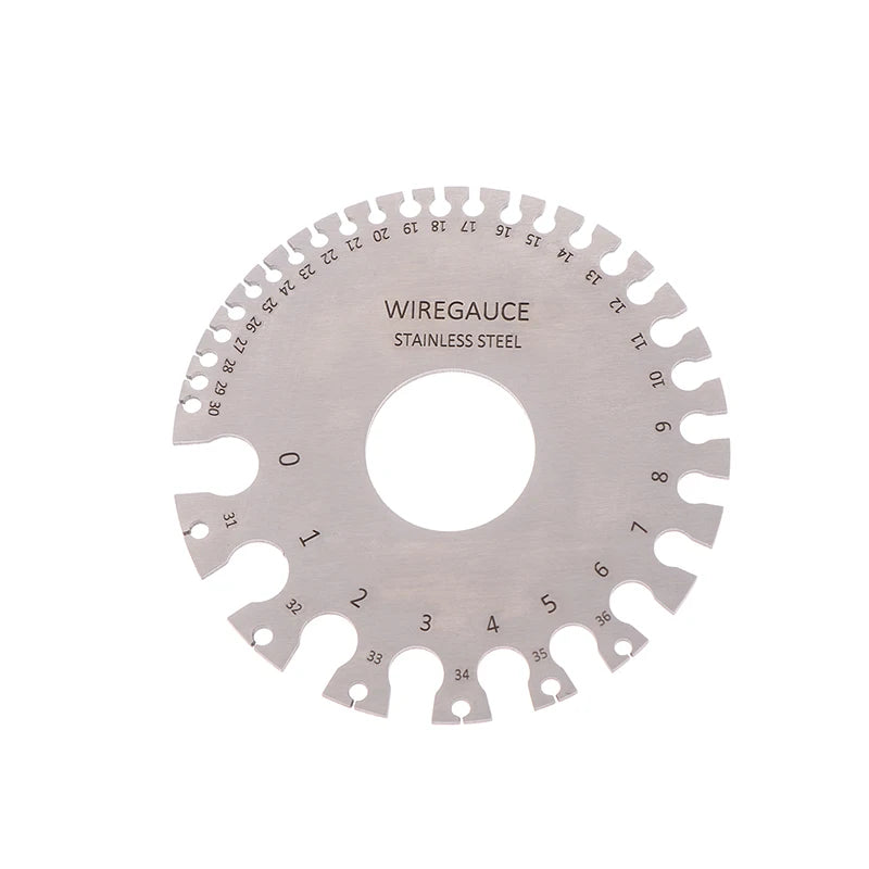 0-36 Round AWG SWG Wire Gauge Thickness Ruler Diameter Stainless Zpaxo A