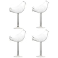 Cocktail Glasses 4-Piece Funny Bird Bar Decor Clear Drinking
