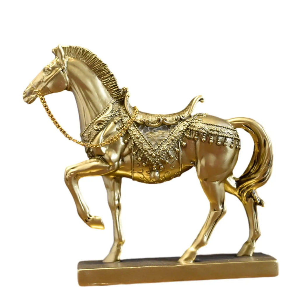 Resin Horse Figurine Sculpture | Desktop Home Décor Ornament Decorative Figurine Zpaxo Style A