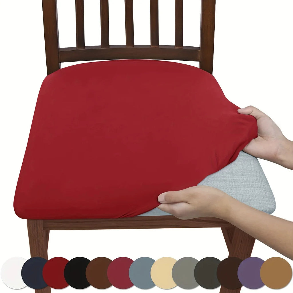2 Solid Brushed Elastic Chair Cover Comfortable Seat Dust-proof