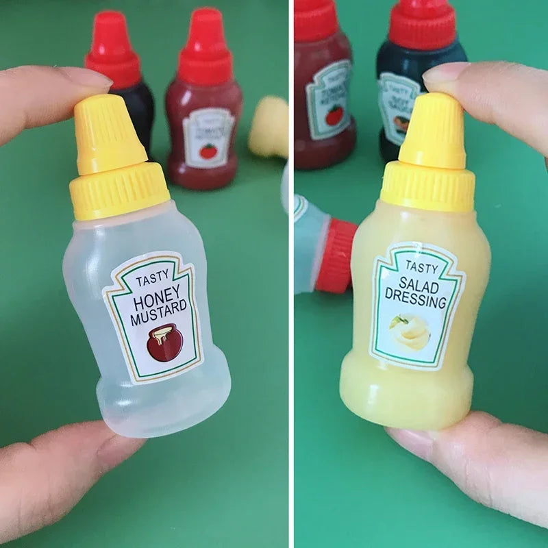 Mini Condiment Bottle Camping Squeeze Bottles Cookware Bbq Ketchup