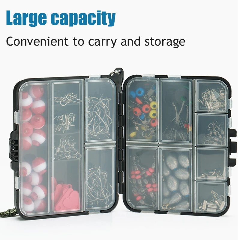 264-Piece Fishing Tackle Set – Hooks, Sinkers, Swivels & Snaps Fishing Tackle Kit Zpaxo