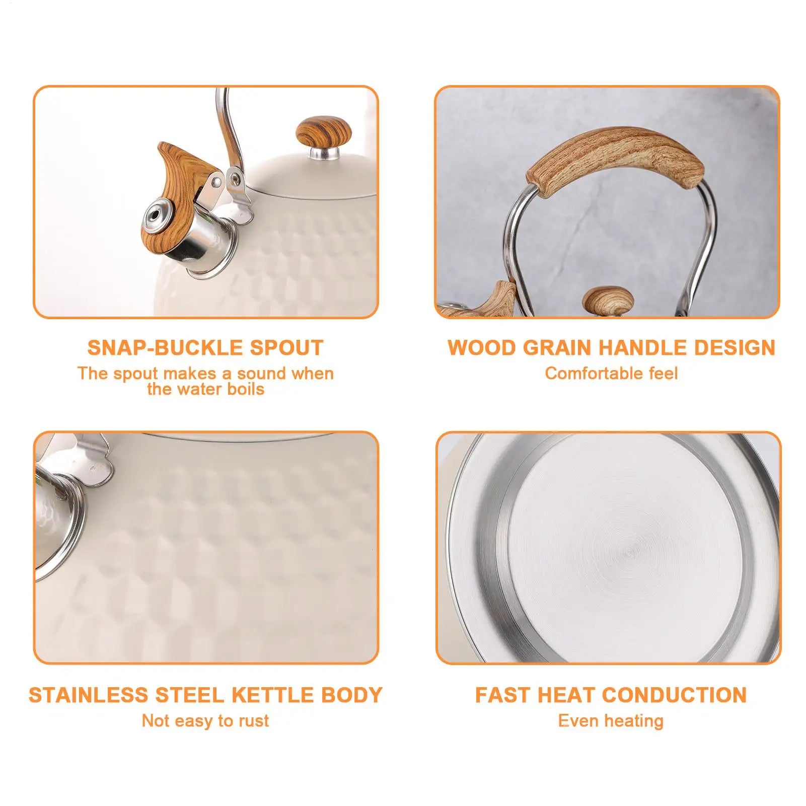 Tea Kettles Whistling Induction Kettle Stove Stainless Steel Pot