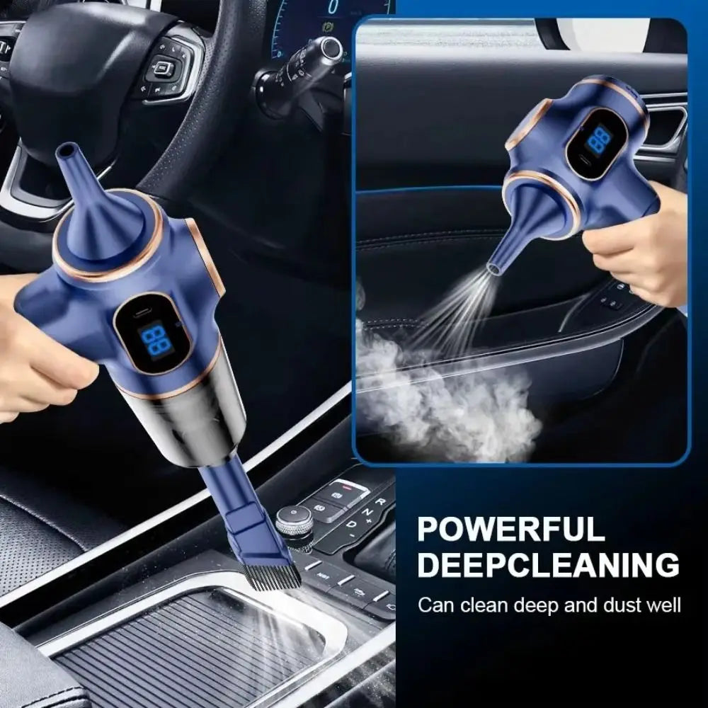 120W High Suction Car Vacuum Cleaner LCD Display Dual Use Wireless Vacuum Cleaner Strong Suction 4500Pa High Power Zpaxo