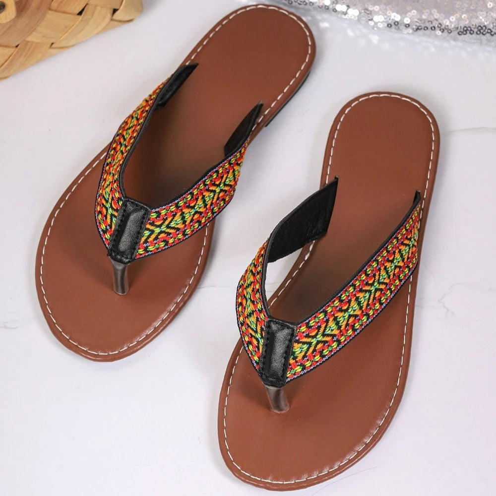 Large Flip Flops Women's Summer Fashionable Comfortable Flat Beach