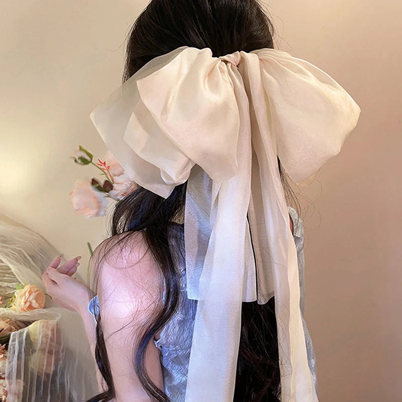 Fairy Bow Hair Clip Girls Princess Sweet Spring Hairpin High-end