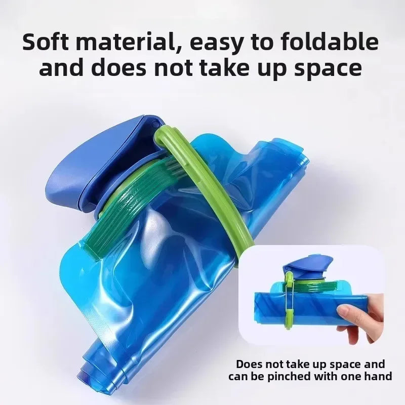 Collapsible Water Bottle Flexible Reusable Travel Kettle Carabiner