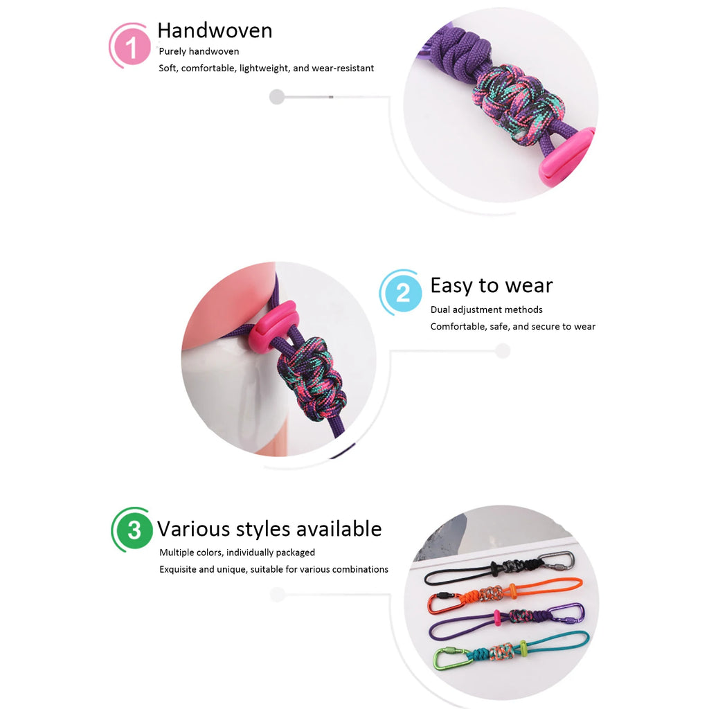 Portable Water Bottle Beverage Lanyard Backpack Key Travel