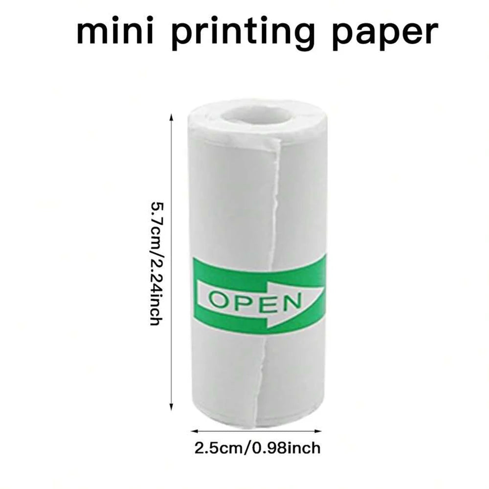 5/10/20 Rolls White Mini Printer Sticker Paper 57*25MM for Mini Printer Instant Print DIY Scrapbook Self-Adhesive Photo Labels Zpaxo
