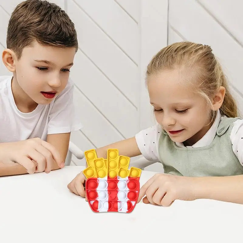 Sensory Bubble Popper Fidget Bubble Toys For Kids Fun Multiplayer Game Realistic Fast Food Design Pressure Relieving Activity Zpaxo
