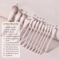 5- Soft Beginner Makeup Brush Blendable Multi-tasking Eyeshadow Zpaxo 13pcs