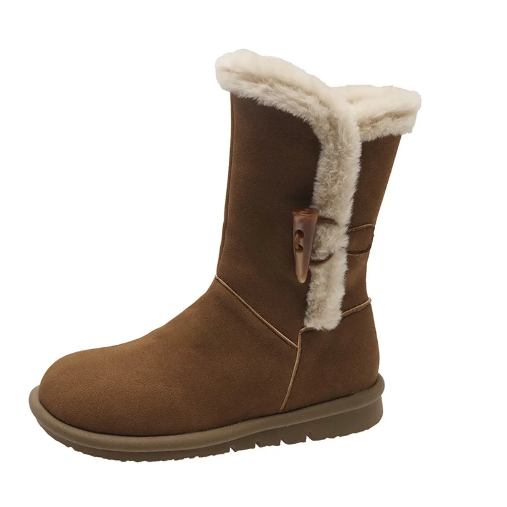 Classic Plush Snow Boots Mavericks Women's Wool Warm Winter Shoes 2025