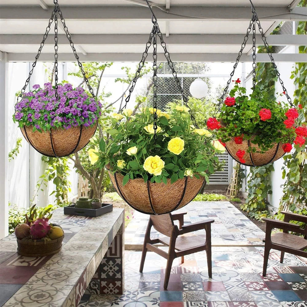 4/2Pcs Hanging Baskets Chains with Hooks 18 Inch Flower Plant Pot Replacement Chain Hanger for Bird Feeders Lanterns Ornaments Zpaxo