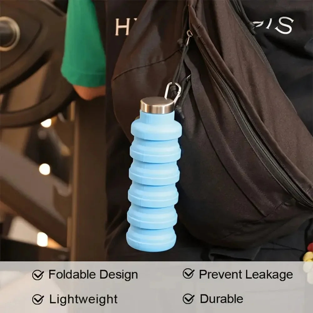 Collapsible Cup Food Grade Silicone Water Bottle Portable Outdoor Zpaxo