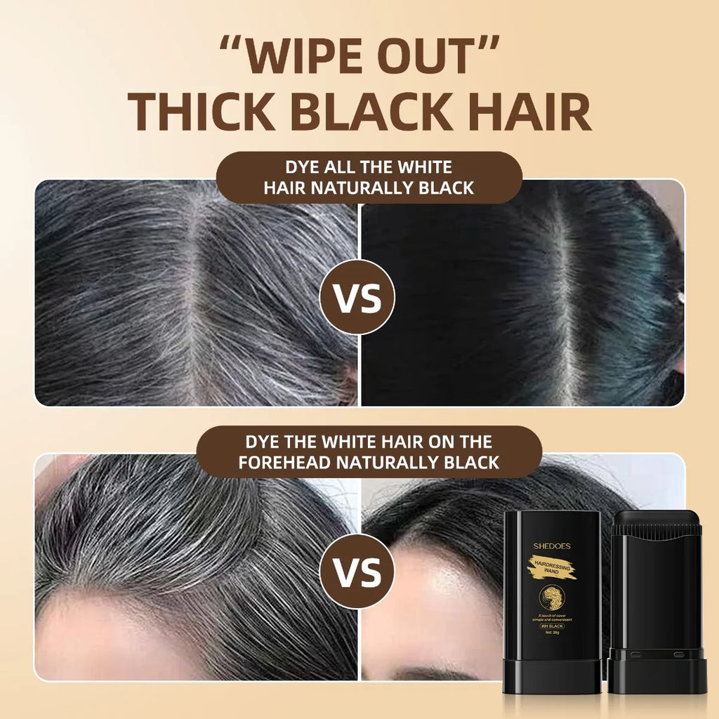 Instant Gray Hair Touch-Up Comb Pen - Gentle Physical Cover, Quick Color Matching, Portable Root Concealer Zpaxo