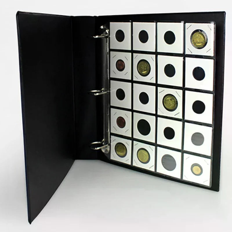 For Coin Collection PVC Page Album Practical Page Coin Holder Sheet Clear Organization 1 Sheet For 50mm Coins Zpaxo