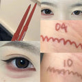 12 Colors Eyeliner Pencil Wine Red Waterproof Lasting Matte Brown Eyeshadow Contour Stick High Pigment Lying Silkworm Eye Makeup Zpaxo 04 and 10