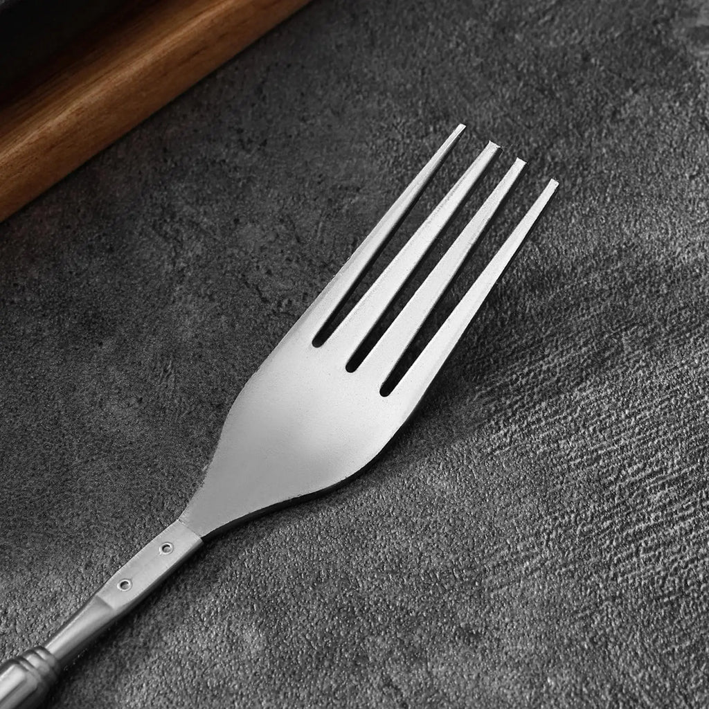 Extendable Fork Non-Slip Kitchen Gadgets Portable Dinner Forks Retractable Tableware for Home Office School Dinner Lunch Fruit Zpaxo