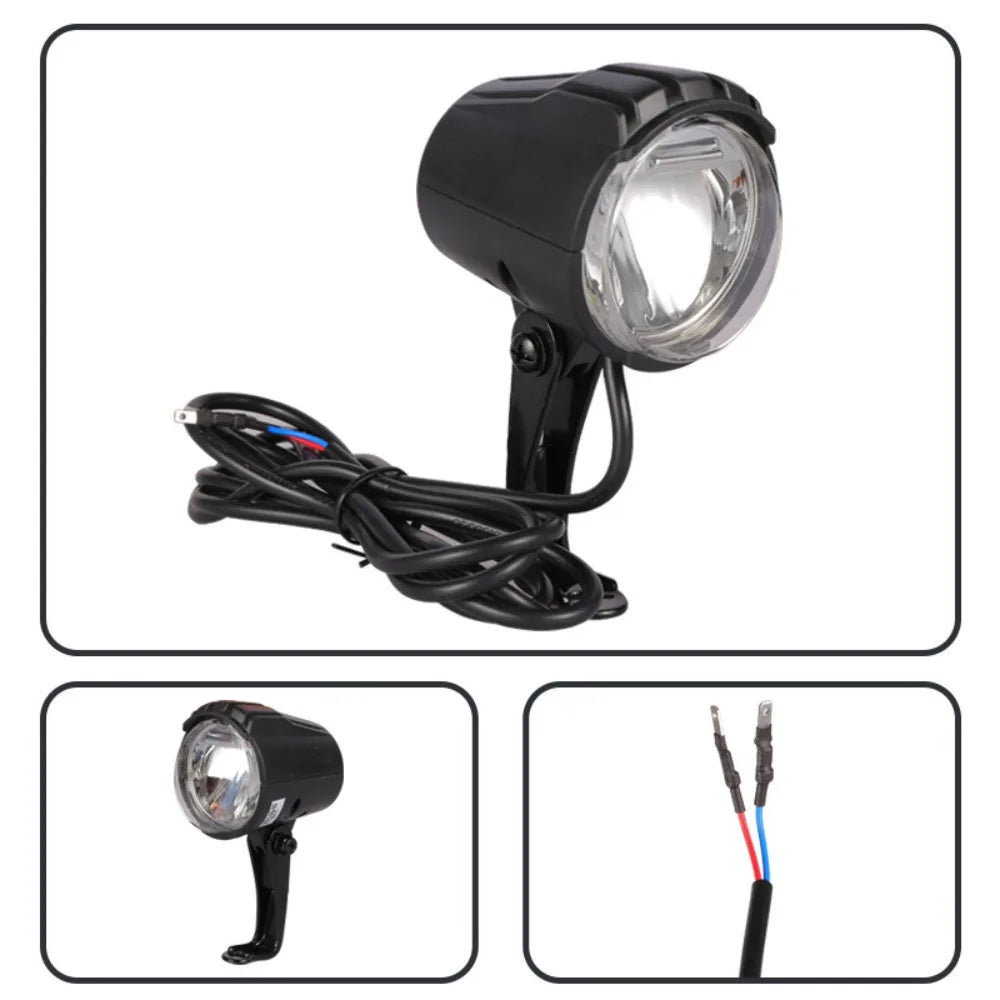 6V Electric Bicycle Headlight 150LUX IPX6 Waterproof Bike Headlight Lamp Safe LED Bicycle Light For Bafang eBike BBS BBS01B Zpaxo