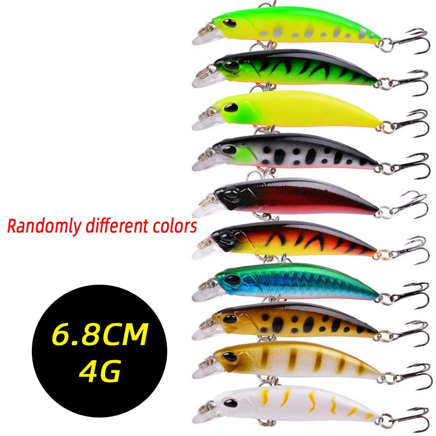3/5/8 PCS Fishing Lure Set – Minnow, Crankbait & Wobbler Kit Fishing Lure Set Zpaxo FS2120 5pcs Random Colors