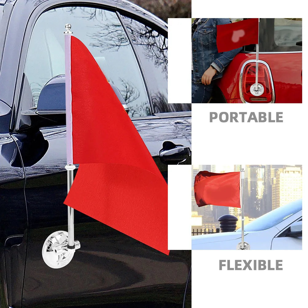 Flagpole Holder Suction Cup Car Flag Mount Universal Vehicle Base